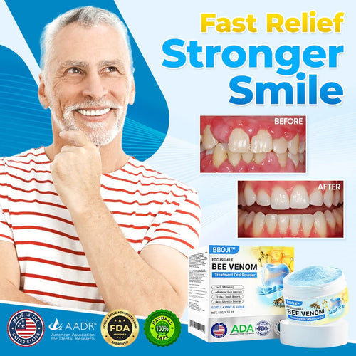 BBOJI™ Bee Venom Gum Repair Powder 🐝 (ADA Approved) 🎁 Flash Sale – Restore Teeth & Gums Now!