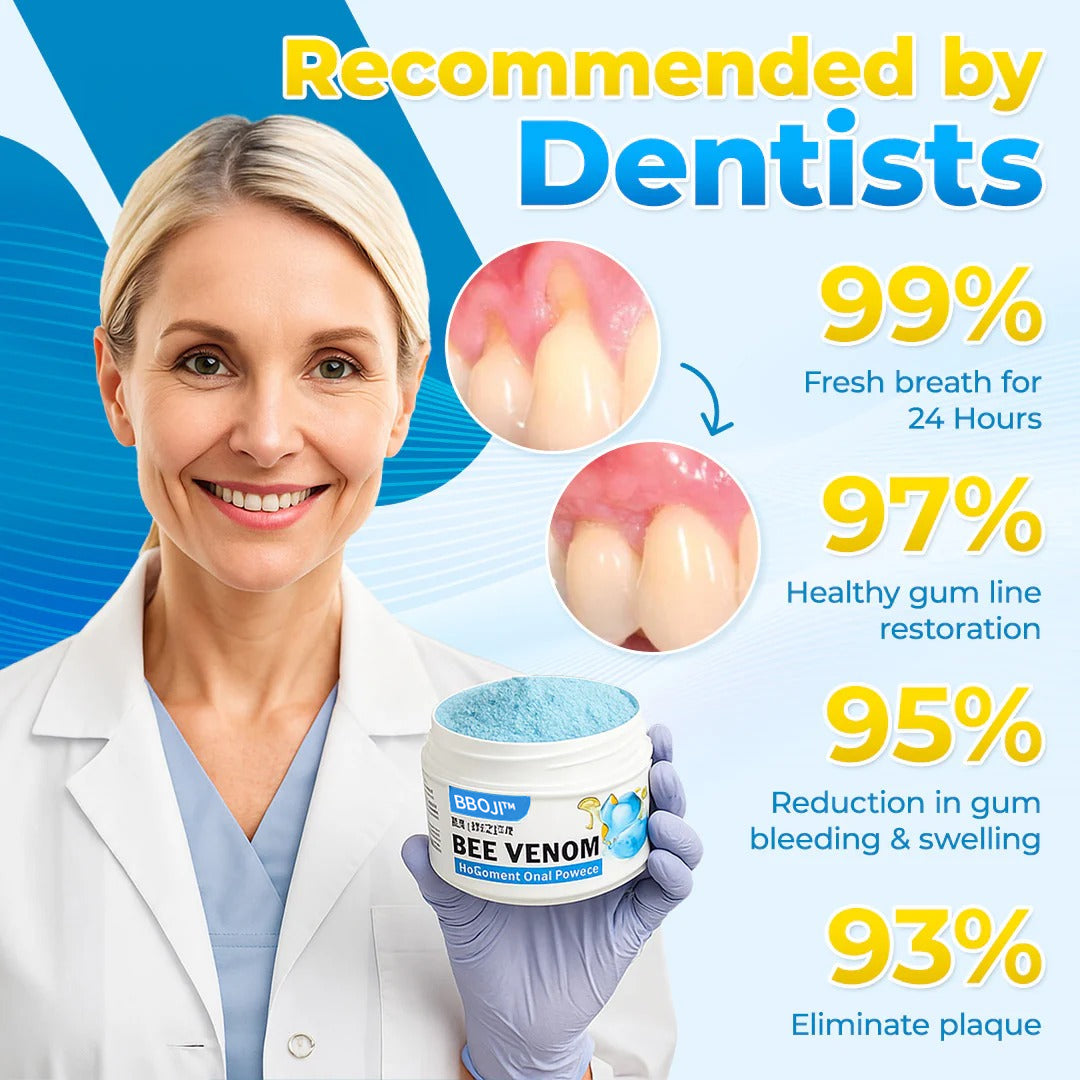 BBOJI™ Bee Venom Gum Repair Powder 🐝 (ADA Approved) 🎁 Flash Sale – Restore Teeth & Gums Now!