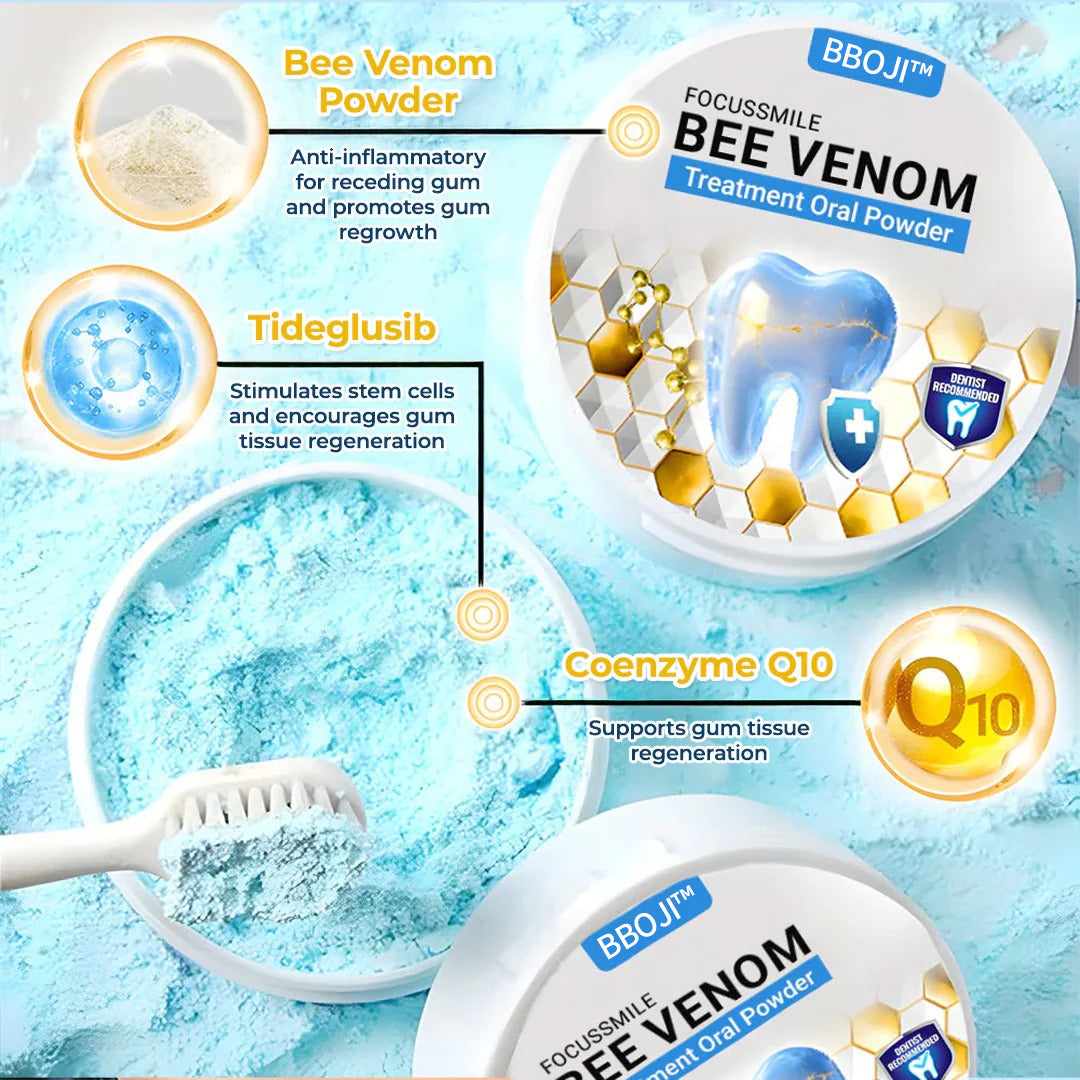 BBOJI™ Bee Venom Gum Repair Powder 🐝 (ADA Approved) 🎁 Flash Sale – Restore Teeth & Gums Now!